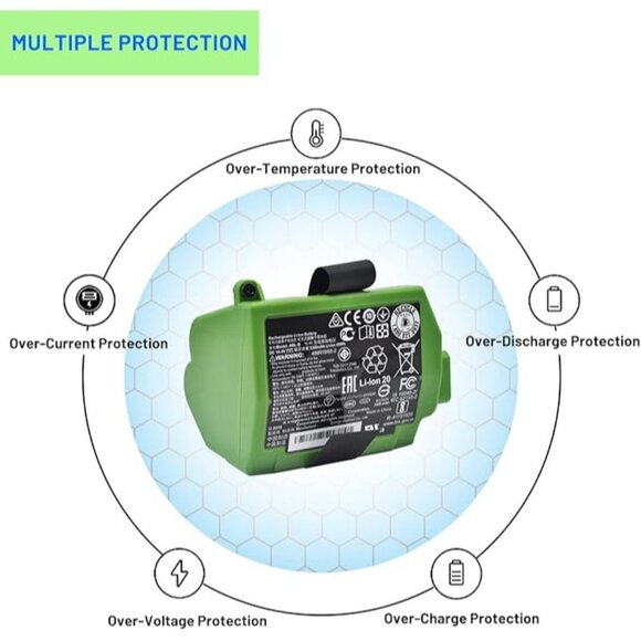 ABL-B Battery for Robot Roomba S9 S9+ 4INR19/65-2 14.4V 48WH 3300MAh NIB - Picture 6 of 7